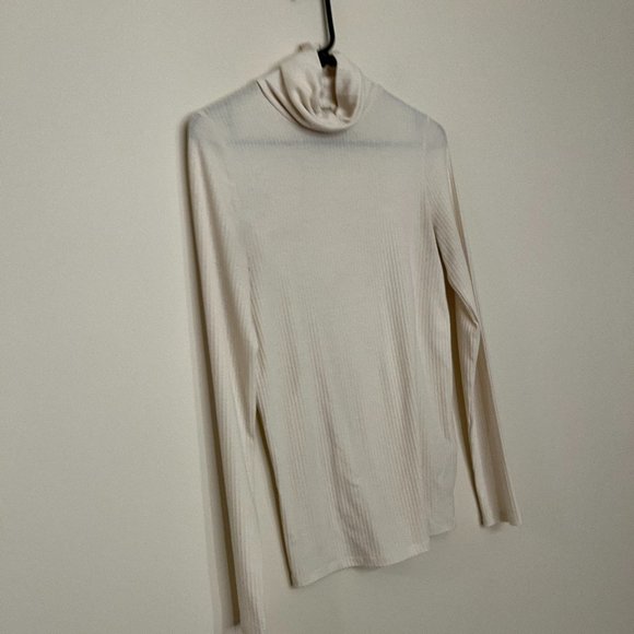 Madewell Rib Turtleneck Long Sleeve Shirt Size S - Picture 3 of 9